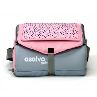 Scaun de masa booster portabil Asalvo Go Anywhere Nordic Pink