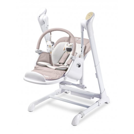 Scaun de masa cu leagan electric Caretero Indigo 2 in 1 Beige