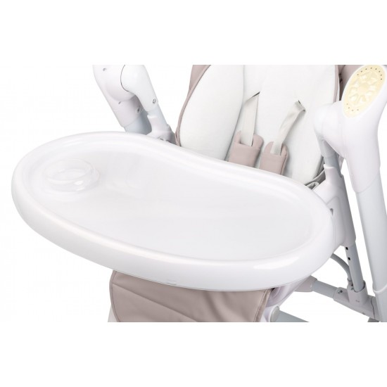 Scaun de masa cu leagan electric Caretero Indigo 2 in 1 Beige