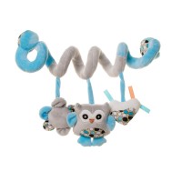 Spirala cu jucarii pentru carucior sau patut 4Baby Spiral Toy Bufnite Albastre