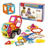 Set constructie magnetic 40 bucati Magical Magnet, include roti