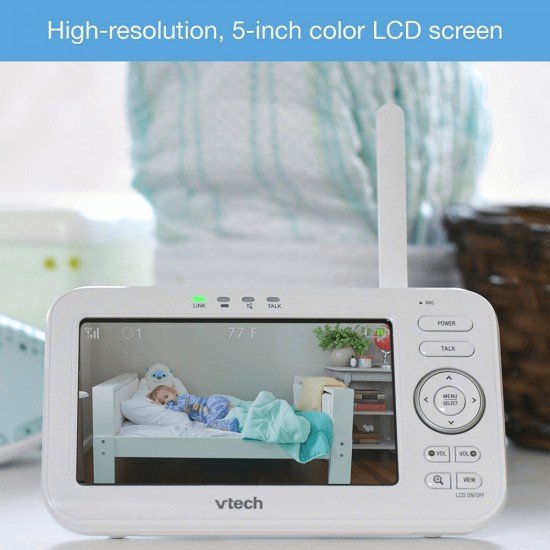 Videointerfon digital bidirectional Vtech 5 inch VM5261 cu melodii si unghi reglabil