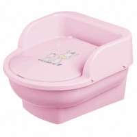 Olita copii mini toaleta cu recipient detasabil Zebra Light Pink Maltex Baby