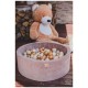 Piscina uscata cu 250 de bile (Auriu, Alb, Transparent, Bej ) MeowBaby Teddy Bear 90x40 cm Catifea Bej