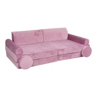 Canapea modulara pentru copii Premium Velvet spuma Roz