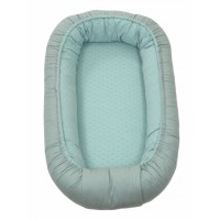 Suport de dormit Babynest, Reversibil, 70x45 cm, Bumbac Tricot Verde