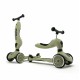 Trotineta copii cu sezut, transformabila 2 in 1, HighwayKick 1 Olive, 1-5 ani, Scoot and Ride