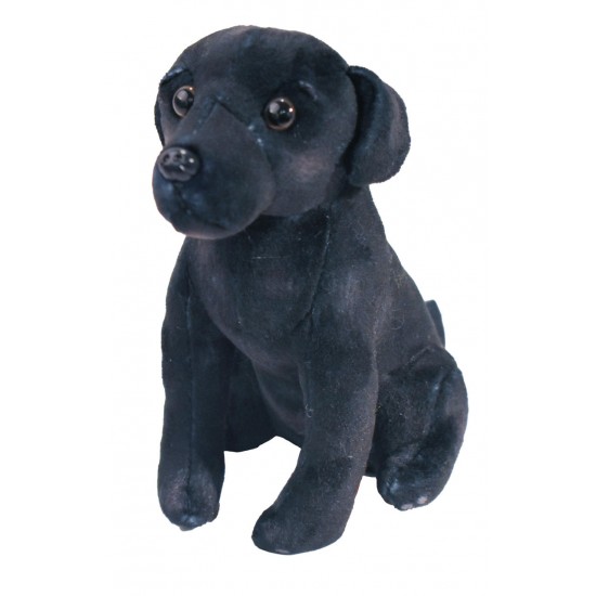 Jucarie plus caine de salvare cu sunet Labrador Negru Wild Republic 14 cm