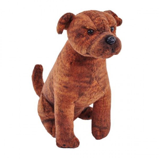 Jucarie plus caine de salvare cu sunet Staffordshire Bull Terrier Wild Republic 14 cm