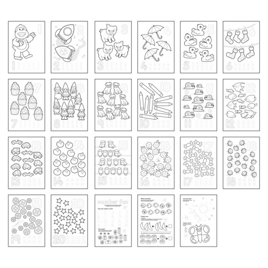 Carte de colorat cu activitati in limba engleza si abtibilduri 1 - 20