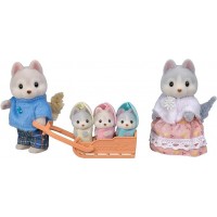 Figurine Sylvanian Families - Familia Catelusilor Husky