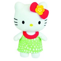 Jucarie Plus Jemini 20 cm Hello Kitty - Rochita Verde