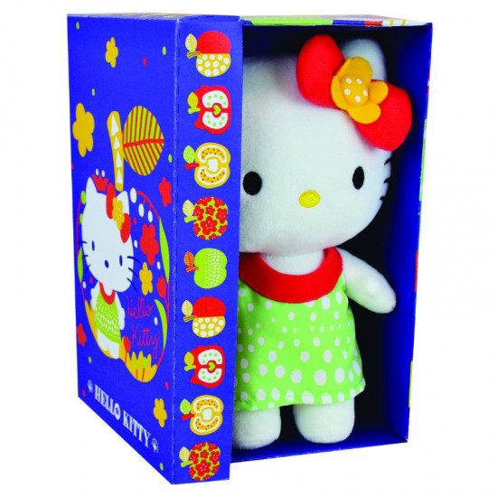 Jucarie Plus Jemini 20 cm Hello Kitty - Rochita Verde