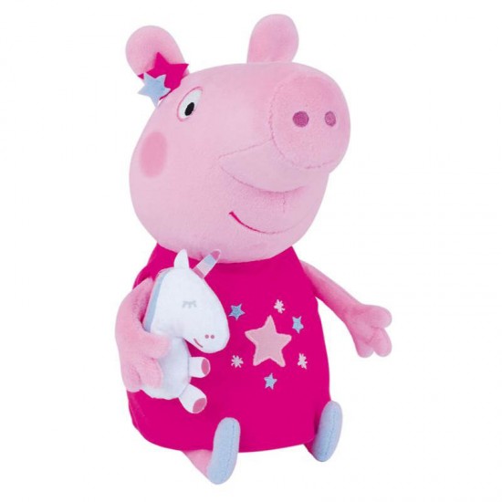 Jucarie plus Jemini 30 cm Peppa Pig cu mascota Unicorn