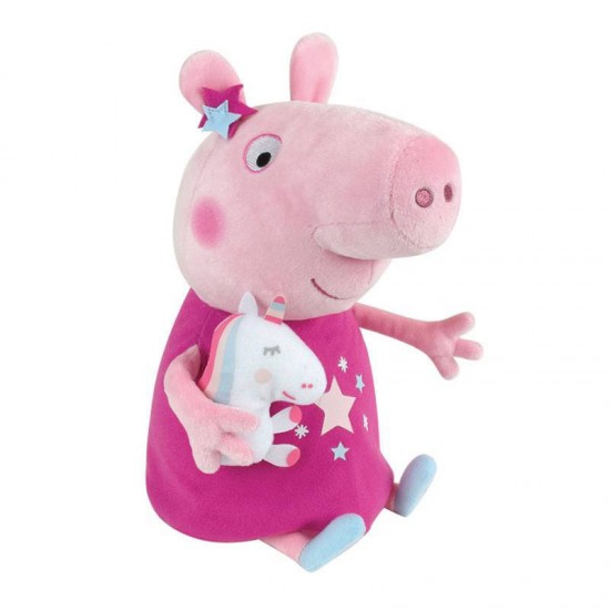 Jucarie plus Jemini 30 cm Peppa Pig cu mascota Unicorn
