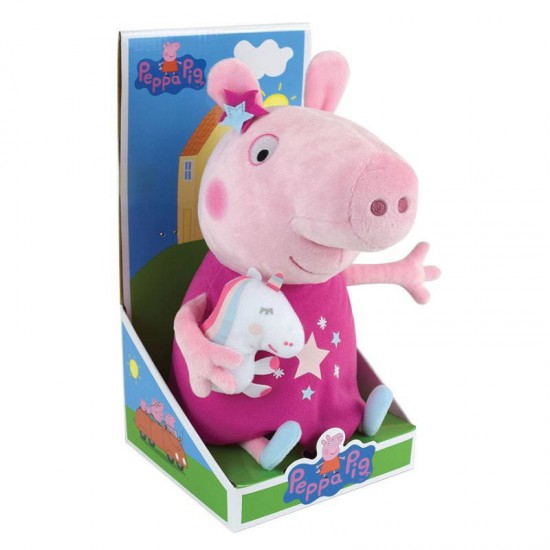 Jucarie plus Jemini 30 cm Peppa Pig cu mascota Unicorn