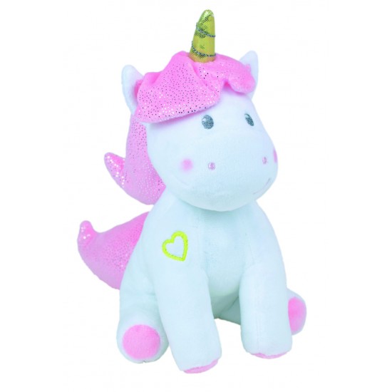 Jucarie plus muzicala cu lumini Jemini 24 cm Unicorn