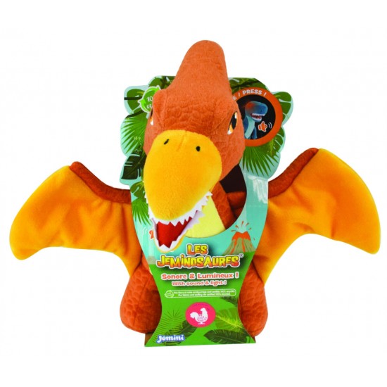 Jucarie plus muzicala Jemini cu lumini 25 cm Dino Pteranodon