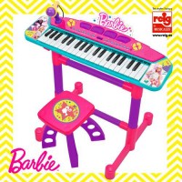 Set de joaca pian cu microfon si scaunel Barbie
