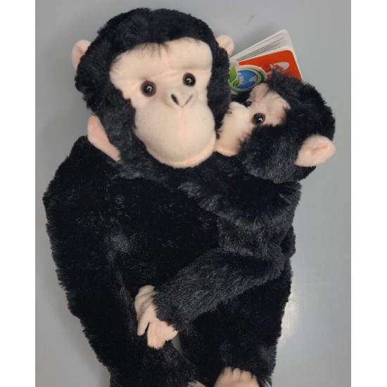 Jucarie plus maimuta care se agata - Cimpanzeu cu pui