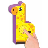 Puzzle blocks cu sunete - Animale de la Zoo