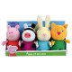 Set 4 plusuri Jemini 17 cm Peppa Pig si Prietenii