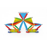 Set de constructie magnetic Supermag Projects Multicolor, 30 piese