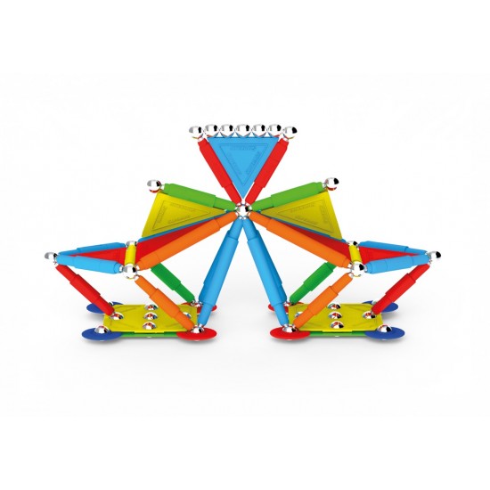 Set de constructie magnetic Supermag Projects Multicolor, 30 piese