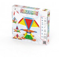 Set de constructie magnetic Supermag Projects Multicolor 45 piese