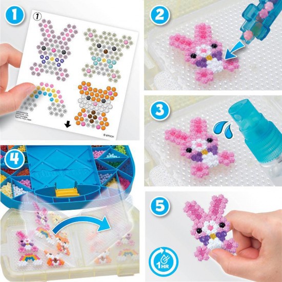 Set creativ Margele Aquabeads Starter cu gentuta