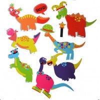 Set de joaca pentru baie - Stickere Dinozauri