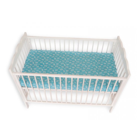 Lenjerie MyKids Crown Blue 7 Piese 120x60 cm