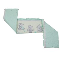 Lenjerie MyKids Teddy Toys Turquoise 4+1 Piese M1 120x60