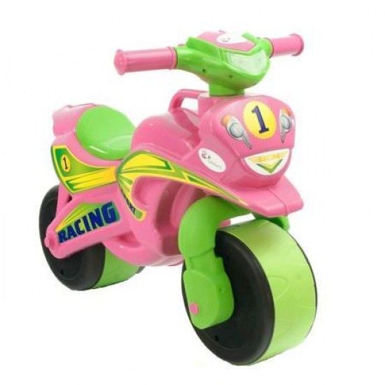 Motocicleta de impins MyKids Racing 0139/3 Roz/Verde