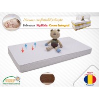 Saltea MyKids Fibra de Cocos Integral 120x60x8 cm Husa Microfibra Matlasata