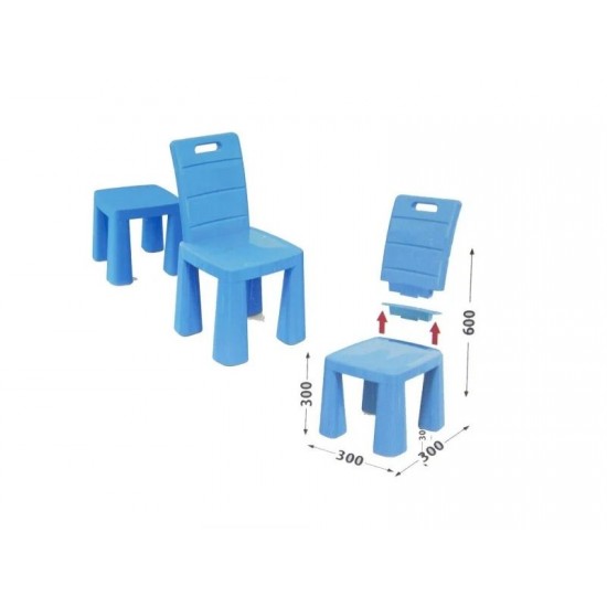 Set masa copii cu scaun taburet MyKids 04580/1 Albastru