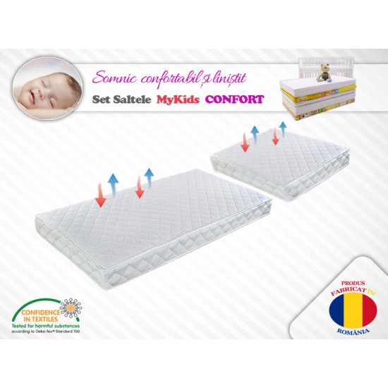 Set saltele MyKids Cocos Confort II 120X70X10 50X70X10 Microfibra