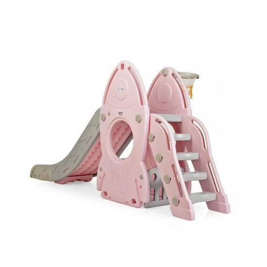 Tobogan MyKids cu cos de baschet Racheta Pink