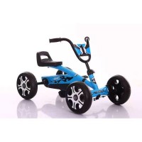 Kart pentru copii cu cadru metalic si roti EVA albastru