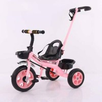 Tricicleta Yuebei cu maner parental - Roz
