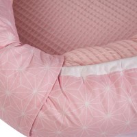 Baby Nest reversibil Origami Waffle Duo Pink 70 x 45 cm