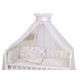 Baldachin din tul pentru patut bebe Airy Beige 160 x 600 cm