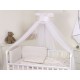 Baldachin din tul pentru patut bebe Airy Beige 160 x 600 cm