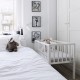Mini patut co-sleeping din lemn Classic White 90 x 40 cm
