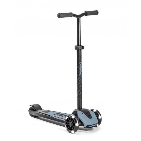 Trotineta pliabila pentru copii si adulti cu roti luminoase Scoot & Ride Highwaykick 5 Steel