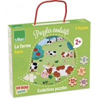 Set 4 Puzzle Ferma 6,9,12,16 piese