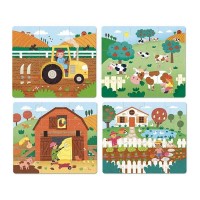 Set 4 Puzzle Ferma 6,9,12,16 piese