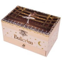 Cutie muzicala dreptunghiulara cu sertar Ballerina