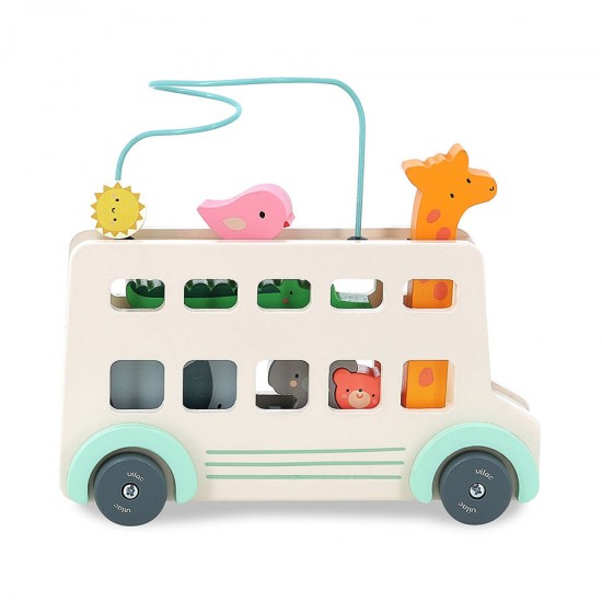 Jucarie indemanare - Autobuzul cu animale Jucarie indemanare - Autobuzul cu animale