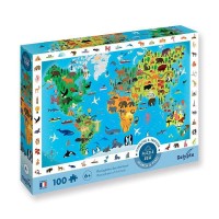 Puzzle Harta Lumii 100 piese